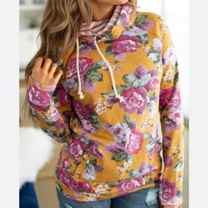 Ampersand Ave DoubleHood - Blooming Florals Size Large